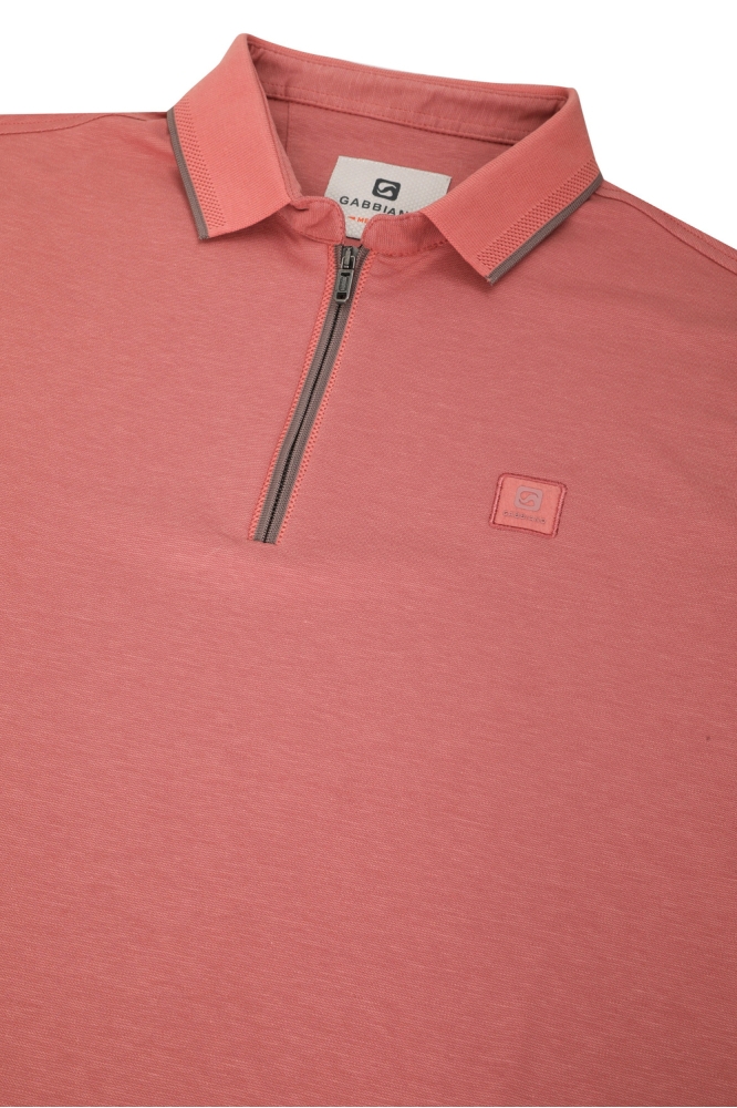 PREMIUM ZIPPER POLO 235920 SUNSET RED